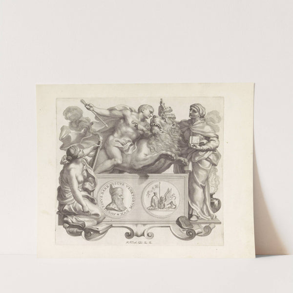 Portret van Agostino Barbarigo en de personificaties van Kennis, Goedertierenheid en Ervaring (1673-1743) by Robert van Audenaerde