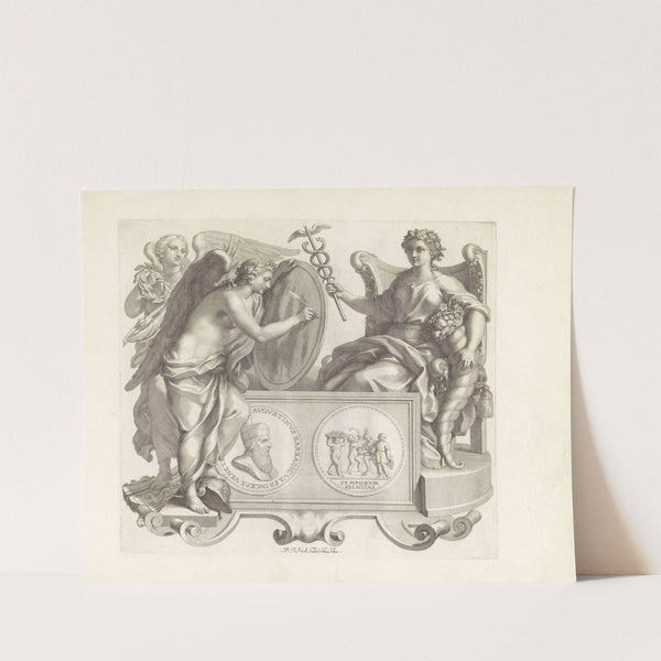 Portret van Agostino Barbarigo en de personificaties van Scheepsoverwinning, Overwinning en Welvaart (1673-1743) by Robert van Audenaerde