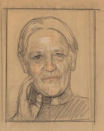 Portret van Barendina Hermina Muhring