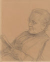 Portret van Barendina Hermina Muhring, lezende