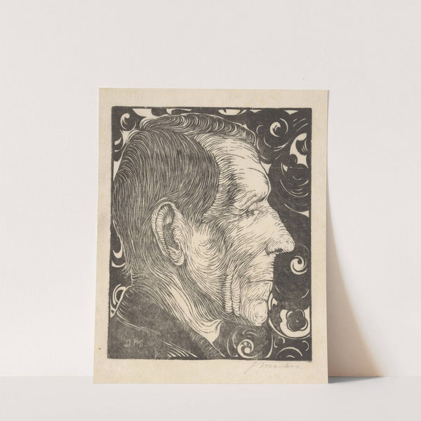 Portret van Beint Mankes (1914) by Jan Mankes