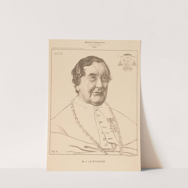 Portret van Caspar Josefus Martinus Bottemanne by Ferdinand Hart Nibbrig