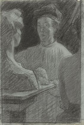 Portret van de beeldhouwer Lambertus Zijl.
