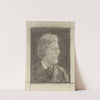 Portret van de schrijver Jacques Fabrice Herman Perk, en profil by Jan Veth