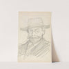 Portret van een heer met hoed en bril by Antoon Derkinderen