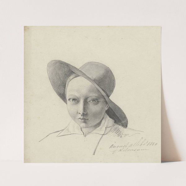 Portret van een jongen met een hoed (1850) by August Allebé