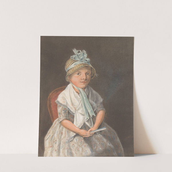 Portret van een meisje, zittend met een waaier by Anthony Oberman