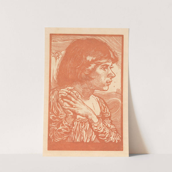 Portret van een onbekend meisje by Johannes Josephus Aarts