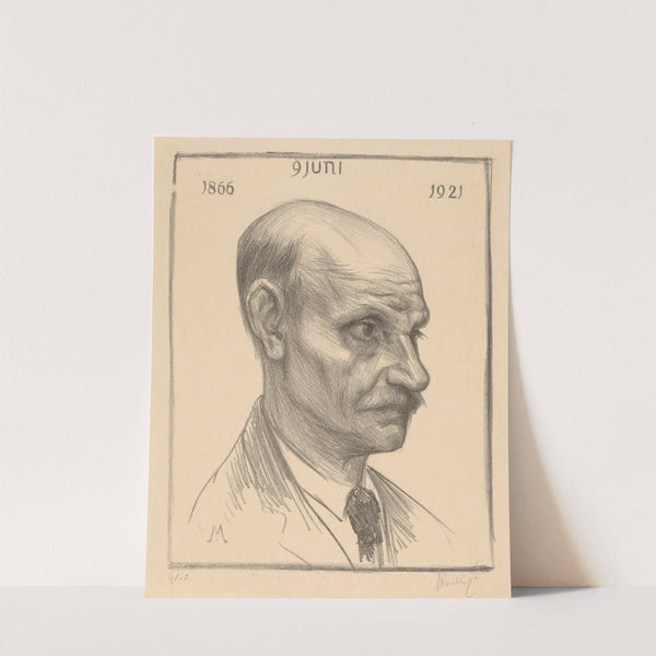 Portret van een onbekende man De steenenslijper (1921) by Simon Moulijn