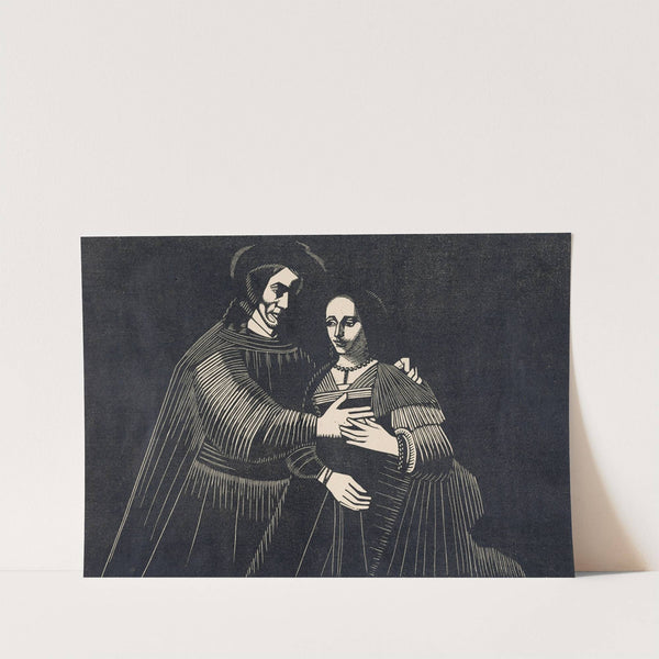 Portret van een paar als Oud-Testamentische figuren, genaamd 'Het Joodse bruidje' by Samuel Jessurun de Mesquita