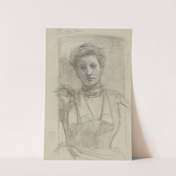 Portret van een vrouw, ten halven lijve by August Allebé