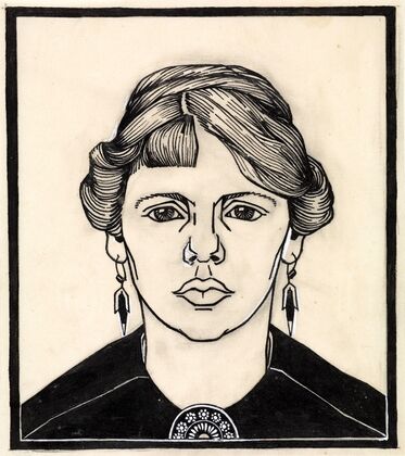 Portret van een vrouw, van voren