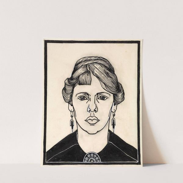 Portret van een vrouw, van voren (1887) by Julie de Graag