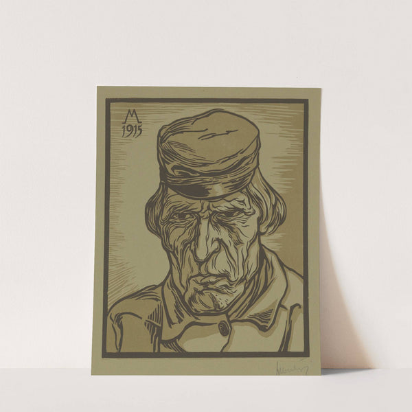 Portret van een Zeeuwse boer (1915) by Simon Moulijn