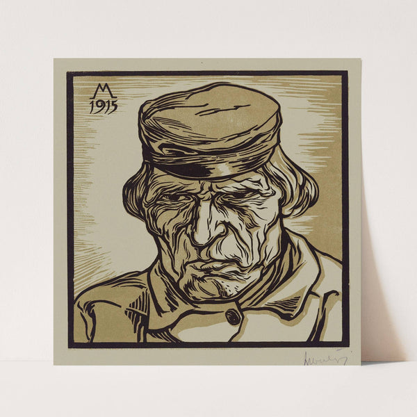 Portret van een Zeeuwse boer (1915) by Simon Moulijn