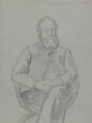 Portret van een zittende man