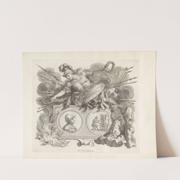 Portret van Filippo Barbarigo en de personificatie van Oorlog of Militaire Overwinning (1673-1743) by Robert van Audenaerde