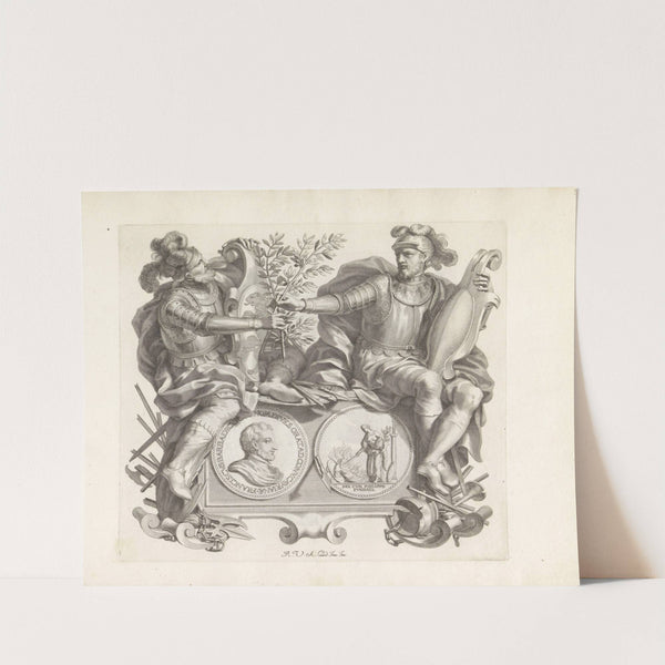 Portret van Francesco Barbarigo en de personificaties van Brescia en Bergamo (1673-1743) by Robert van Audenaerde