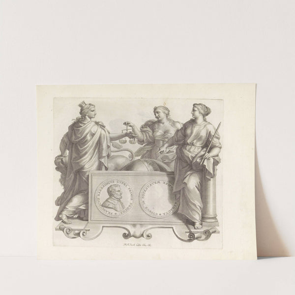 Portret van Francesco Barbarigo en de personificaties van onder meer Vrijgevigheid en Politiek (1673-1743) by Robert van Audenaerde