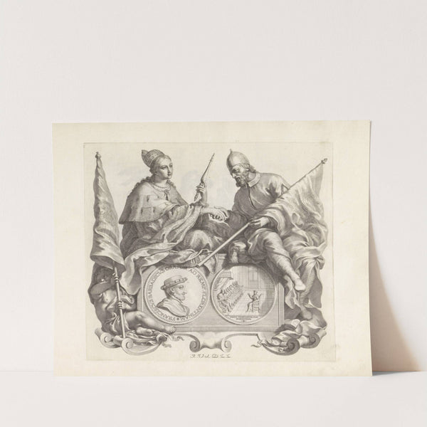 Portret van Francesco Barbarigo en de personificaties van Venetië en Florence (1673-1743) by Robert van Audenaerde