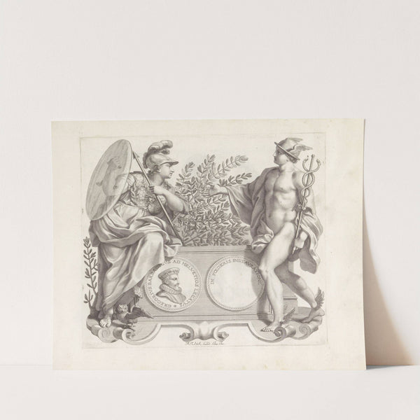 Portret van Giorgio Barbarigo met Minerva en Mercurius (1673-1743) by Robert van Audenaerde