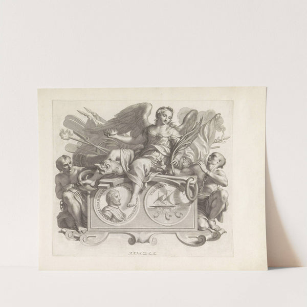 Portret van Giovanni Barbarigo en de personificatie van Militaire Overwinning (1673-1743) by Robert van Audenaerde