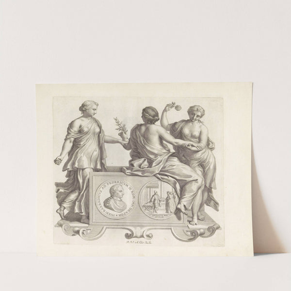 Portret van Girolamo Barbarigo en de personificatie van de Vriendschap (1673-1743) by Robert van Audenaerde