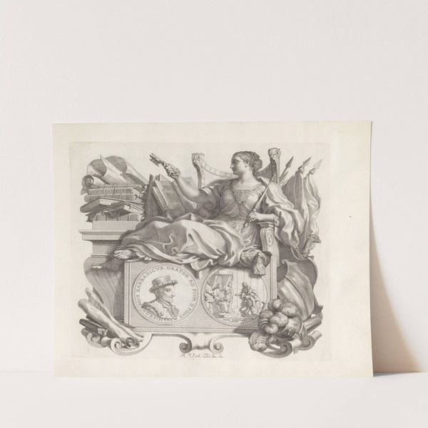 Portret van Girolamo Barbarigo en de personificatie van Gezag (1673-1743) by Robert van Audenaerde