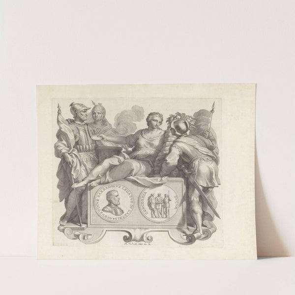 Portret van Marco Barbarigo en de Geest van het Romeinse volk (1673-1743) by Robert van Audenaerde