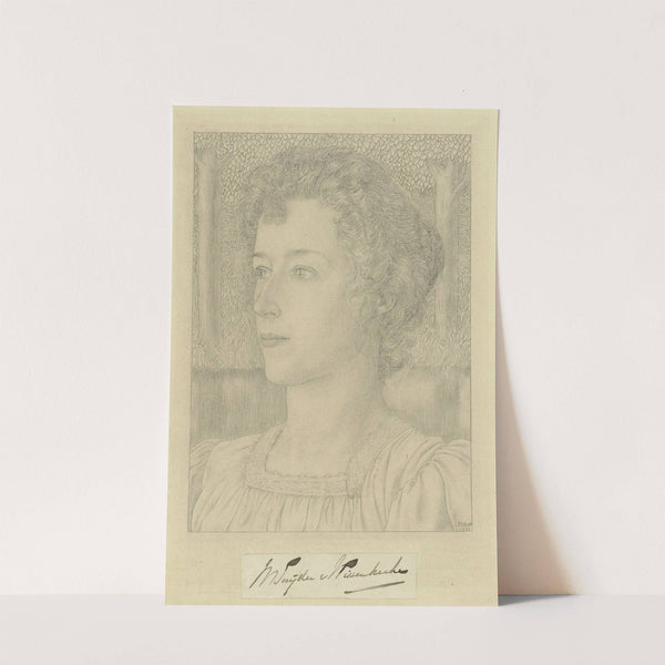 Portret van mejuffrouw M. Snijder van Wissenkerke met op de achtergrond een weide met bomen by Jan Toorop