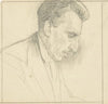 Portret van P. Visser, profiel naar rechts.