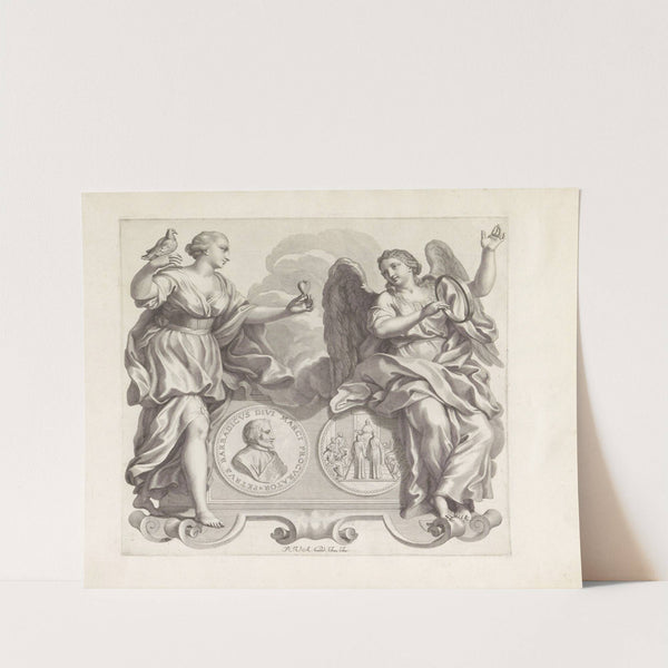 Portret van Pietro Barbarigo en de personificaties van Oprechtheid en Onsterfelijkheid (1673-1743) by Robert van Audenaerde