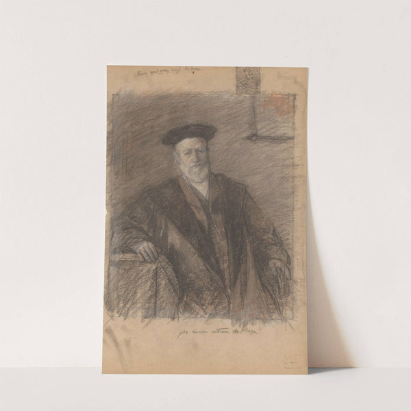 Portret van prof. dr. Pieter Johannes Veth, in toga by Jan Veth