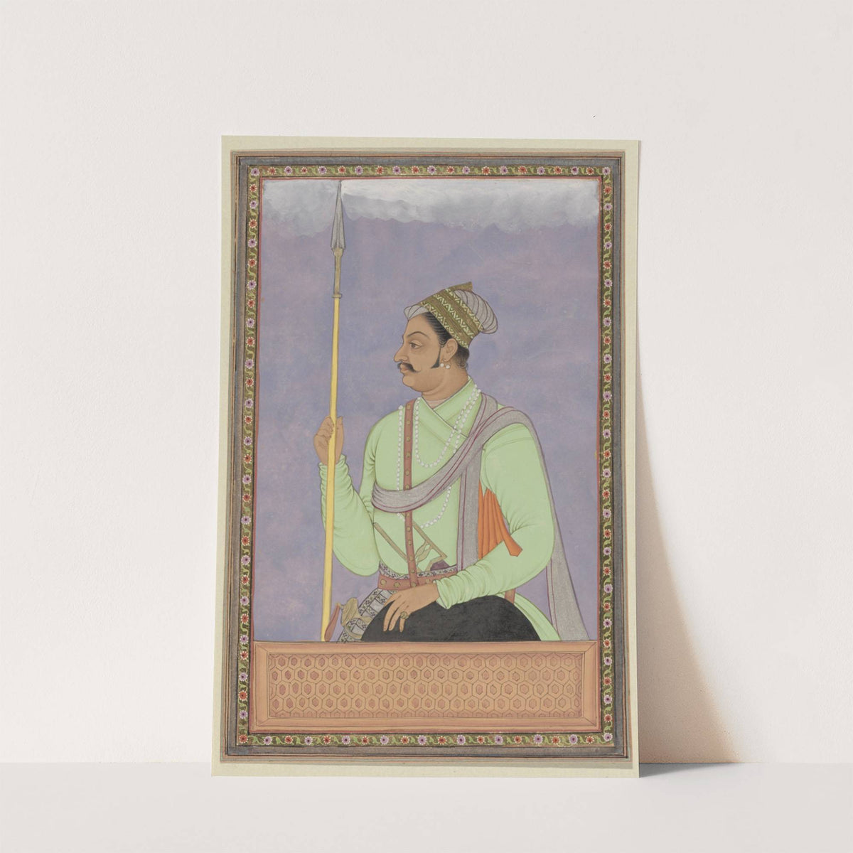 Portret van Raja Man Sing Rajput, die vizier van Aurangzeb is geweest (1686)
