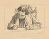 Portret van schrijvende Abraham Kuyper
