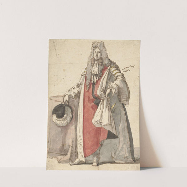 Portret van Willem III, in staatsiekleed by Caspar Netscher