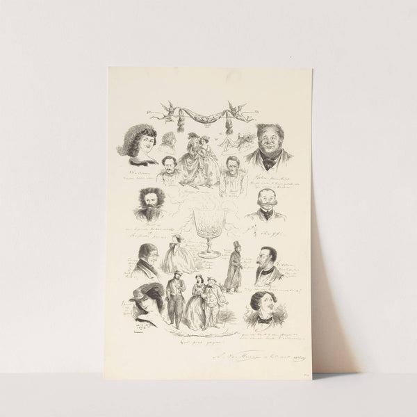 Portretten van speeltypen (1865) by Alexander Ver Huell