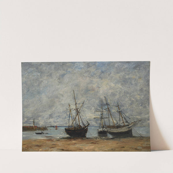 Portrieux, le port marée basse (circa 1871-1873) by Eugène Boudin