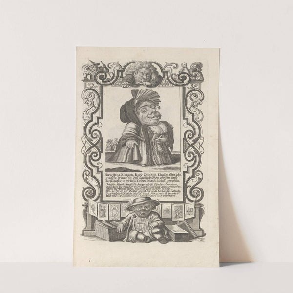 Porzellana Kinkank, Kueý Chinkim Choâm eine Mogolische Prinzessin Pl. 49 (1710-1719) by Elias Baeck