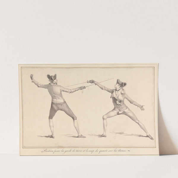 Position pour la Garde de Tierce, et le Coup de Quarte sur les Armes by James Gwin
