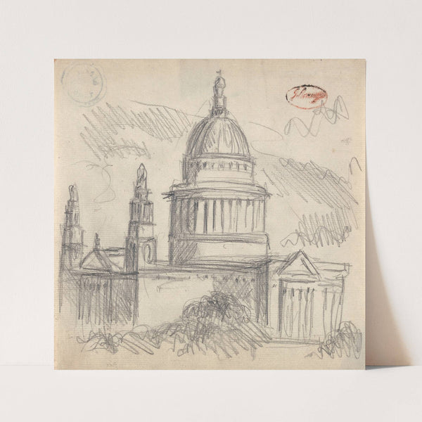 Possibly Saint Paul’s, London by George Romney