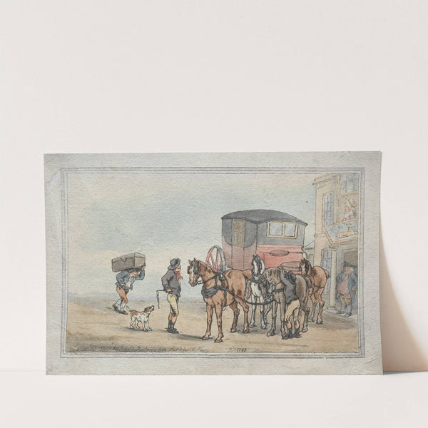 Postboys and Posthorses at the White Hart Inn (1787) by Thomas Rowlandson