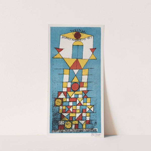 Postcard on the occasion of the ‘Lofty person’ exhibition in Bauhaus by Paul Klee