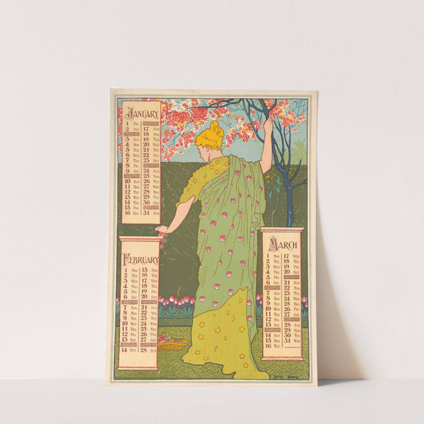 Poster calendar for 1897. January, February, March by Louis Rhead