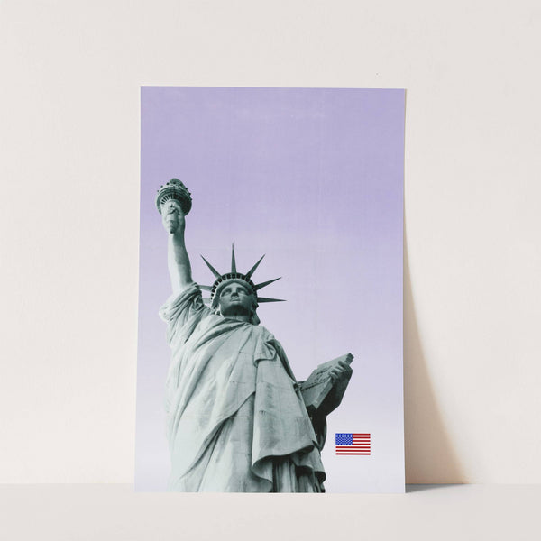 Poster featuring the Statue of Liberty by U.S. Information Agency