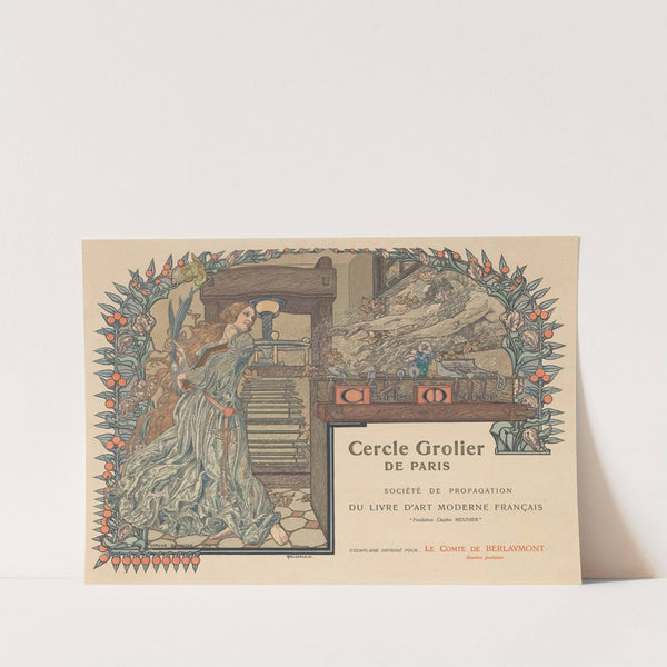 Poster for Cercle Grolier de Paris (1903) by Carlos Schwabe