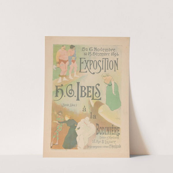Poster for H.G. Ibels exhibition in La Bodinière theatre (1894) by Henri-Gabriel Ibels