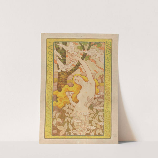 Poster for Le livre de Magda by Armand Silvestre (1898) by Paul Berthon