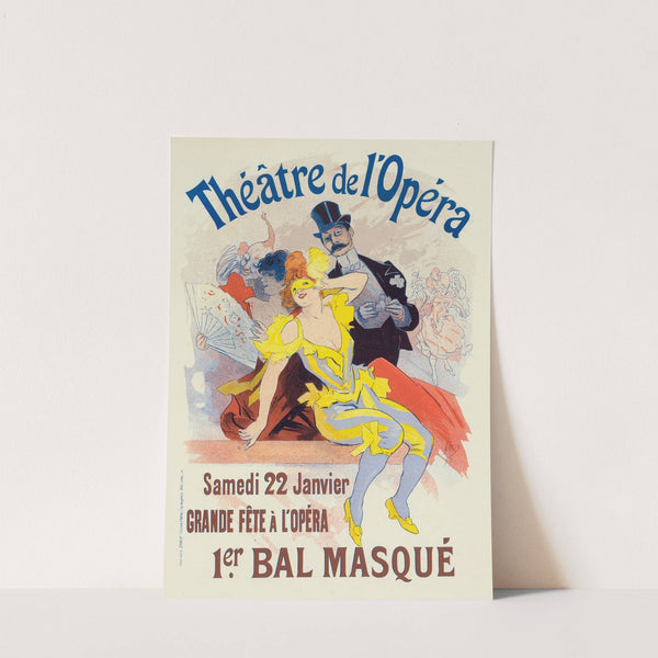 Poster For The 1er. Bal Masqué, La Grande Fête À L’opéra, 22 Janvier (1898) by Jules Chéret