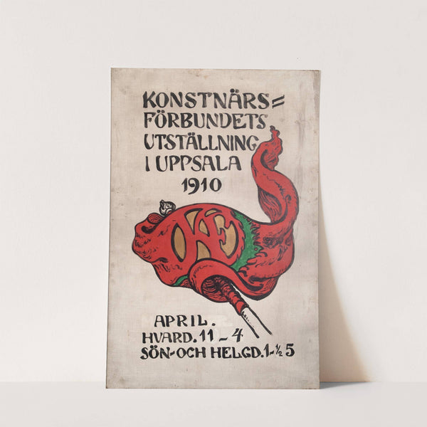 Poster for the Artists' Society's Exhibition in Uppsala by Nils Kreuger